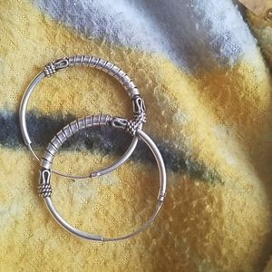 Earring ..real sterling silver..2 pair silver earr